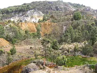 Früherer Tagebau am Mount Bischoff