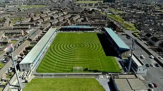 Blick auf den Mourneview Park (September 2020)
