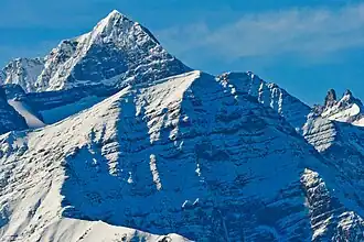 Der Mt. Forbes vom Icefields Parkway gesehen