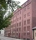 Ziegelfassade der Mühle