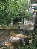 Mündung des Dorenbachs in den Birsig oberhalb des Dorenbachviadukts