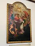 Ehemaliges Altarbild mit dem Martyrium des Lambertus, gemalt um 1790 von Matthias Evens