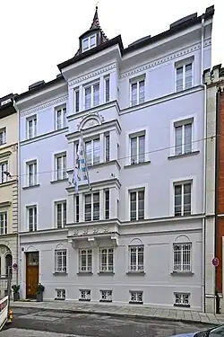 Stollbergstraße 20, Fassadenansicht im Zustand nach Umbauarbeiten ab 2015