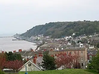 Mumbles vom Oystermouth Castle aus gesehen