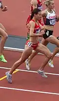 Marina Munćan (im Vordergrund) erreichte Platz&nbsp;sieben