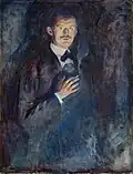 Selbstbildnis mit Zigarette (1895), Öl auf Leinwand, 110,5 × 85,5 cm, Norwegische Nationalgalerie Oslo