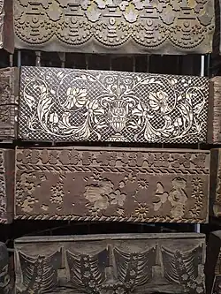 Hölzerne Druckmodeln der Firma Remondini in Bassano del Grappa, Museo Remondini, Bassano del Grappa.