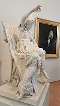 Vincenzo Vela: Porträt der kleinen Gräfin Leopoldina d’Adda mit Hund (1852–54)