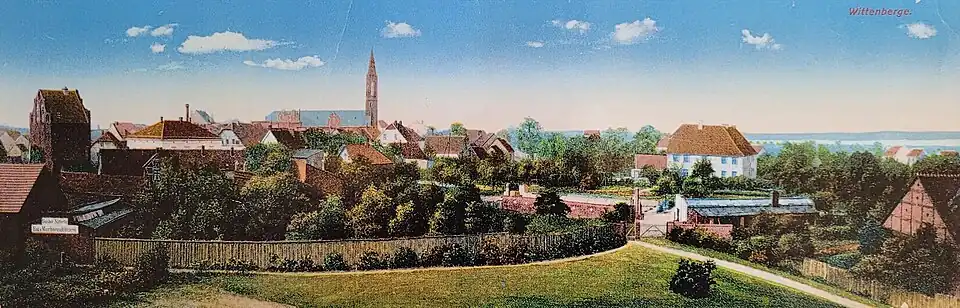 Ein gutes Verständnis von der prominenten Lage der Alten Burg gibt diese Ansicht von um 1905.