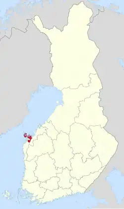Lage von Korsholm in Finnland