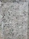 Inschrift mit Zitat hinten