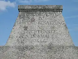 Inschrift auf dem Gedenkstein