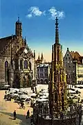Hauptmarkt in Nürnberg (Chromolithografie)