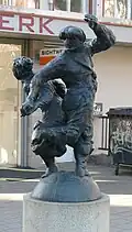 Tanzendes Bauernpaar, am Trödelmarkt in Nürnberg