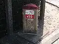Kilometerstein Mullebeke (Belgien)