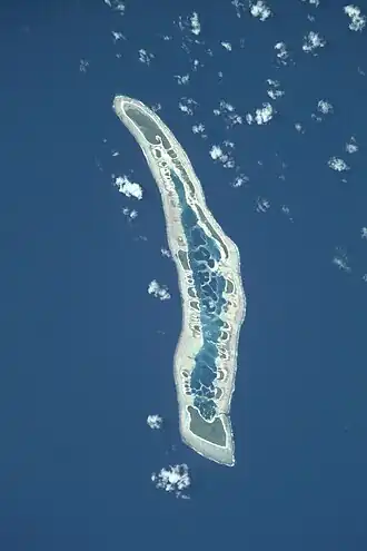 Satellitenbild des Caroline-Atolls