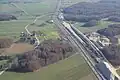 Luftbild November 2015, Tunnel teilweise aufgeschüttet, Blick nach Ost