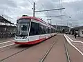 TW 2002 in der Endhaltestelle Dinslaken Bahnhof