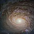 Hochaufgelöste Abbildung des Zentrums, erstellt mithilfe des Hubble-Weltraumteleskops