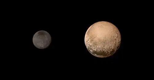 11.&nbsp;Juli: Charon und Pluto, Aufnahme von New Horizons