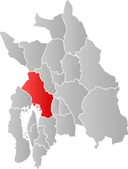 Oslo umgeben von der Provinz Akershus