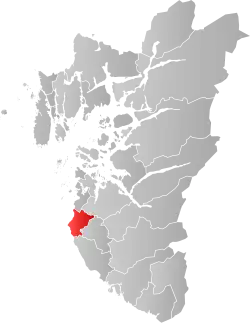 Lage der Kommune in der Provinz Rogaland