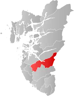 Lage der Kommune in der Provinz Rogaland