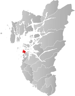 Lage der Kommune in der Provinz Rogaland