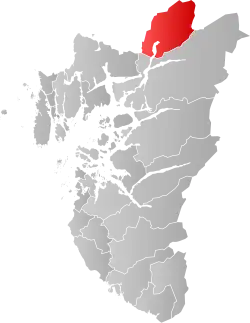 Lage der Kommune in der Provinz Rogaland