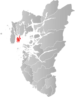 Lage der Kommune in der Provinz Rogaland