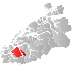 Lage der Kommune in der Provinz Møre og Romsdal