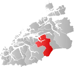 Lage der Kommune in der Provinz Møre og Romsdal