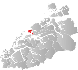 Lage der Kommune in der Provinz Møre og Romsdal