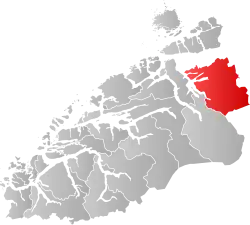 Lage der Kommune in der Provinz Møre og Romsdal