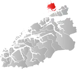 Lage der Kommune in der Provinz Møre og Romsdal