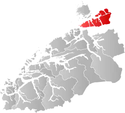 Lage der Kommune in der Provinz Møre og Romsdal