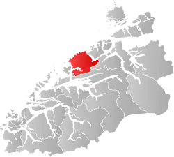 Lage der Kommune in der Provinz Møre og Romsdal
