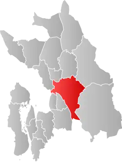 Lage der Kommune in der Provinz Akershus