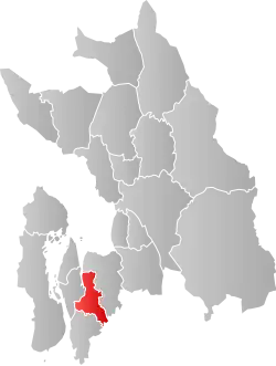 Lage der Kommune in der Provinz Akershus