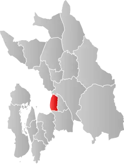 Lage der Kommune in der Provinz Akershus