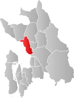 Lage der Kommune in der Provinz Akershus