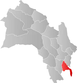 Lage der Kommune in der Provinz Buskerud