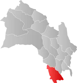 Lage der Kommune in der Provinz Buskerud