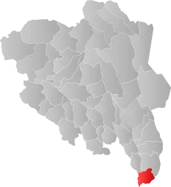 Lage der Kommune in der Provinz Innlandet