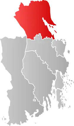 Lage der Kommune in der Provinz Vestfold
