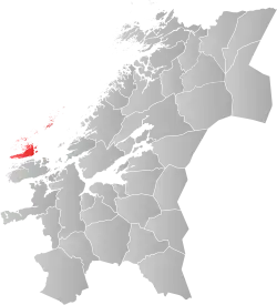 Lage der Kommune in der Provinz Trøndelag