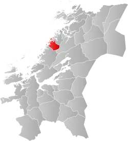 Lage der Kommune in der Provinz Trøndelag