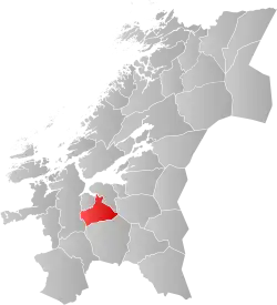 Lage der Kommune in der Provinz Trøndelag