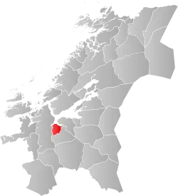 Lage der Kommune in der Provinz Trøndelag