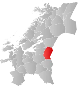 Lage der Kommune in der Provinz Trøndelag